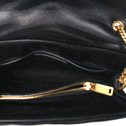 Saint Laurent Velvet Y Quilted Monogram Small Loulou Chain Satchel Black 5 of 9