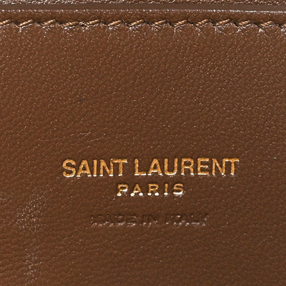 Saint Laurent Smooth Calfskin Suede Medium Reversible Monogram Kate Satchel Light Ochre 6 of 10