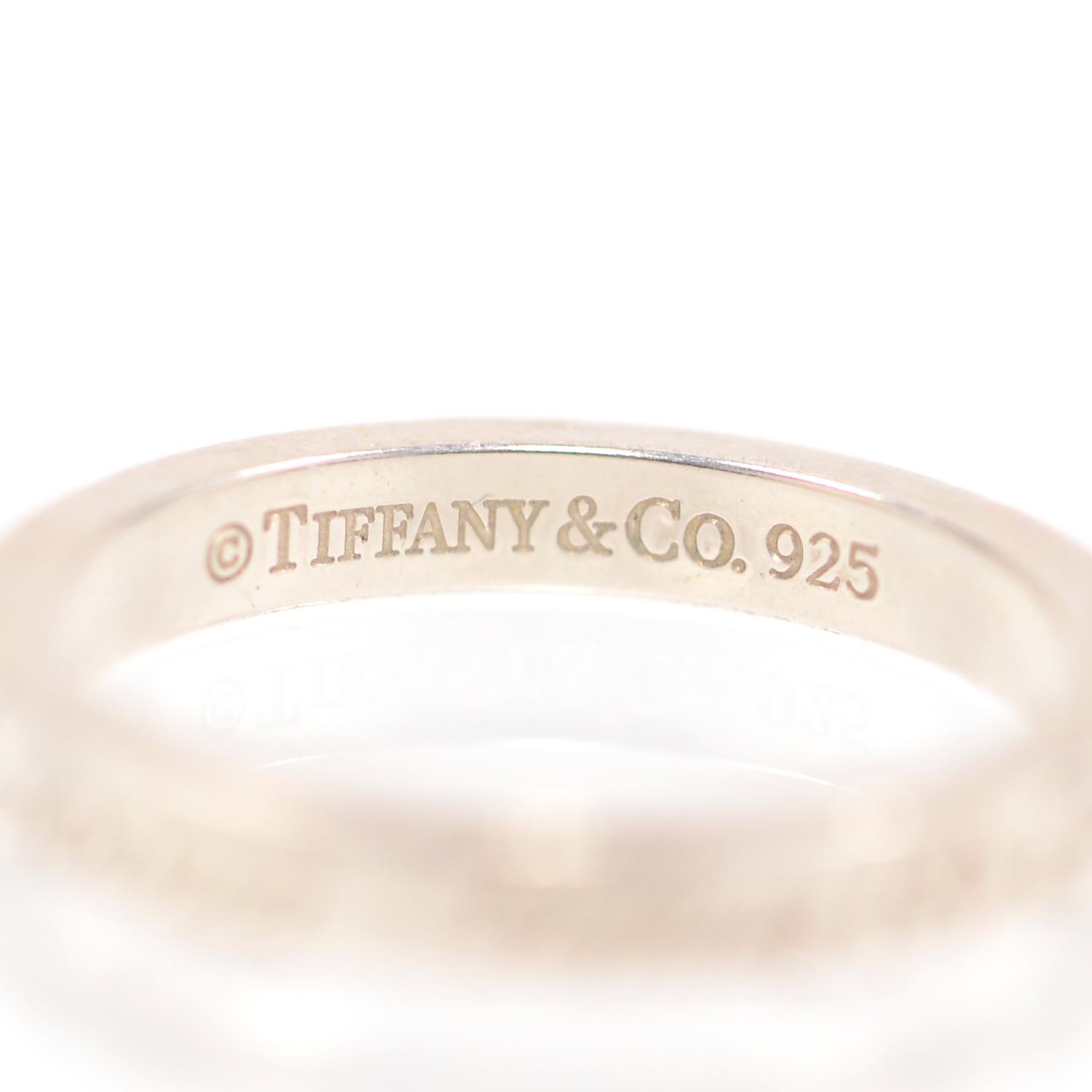 Tiffany Sterling Silver Notes Narrow Ring 6.5 5 of 5