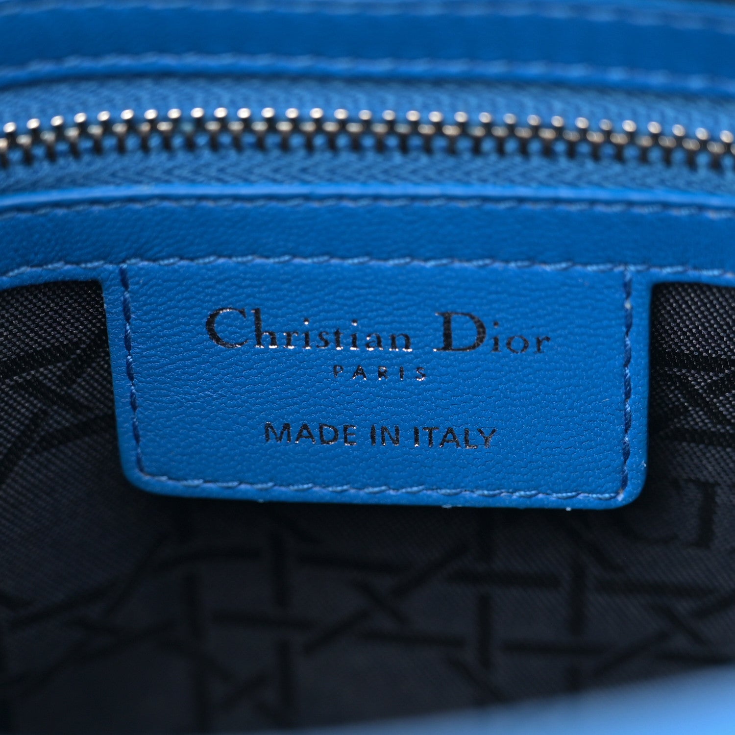 Christian Dior Lambskin Cannage Medium Lady Dior Blue Persan 6 of 15
