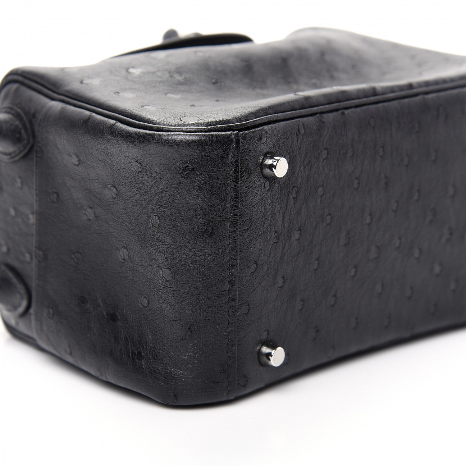 Hermes Ostrich Mini Lindy 20 Black 6 of 9