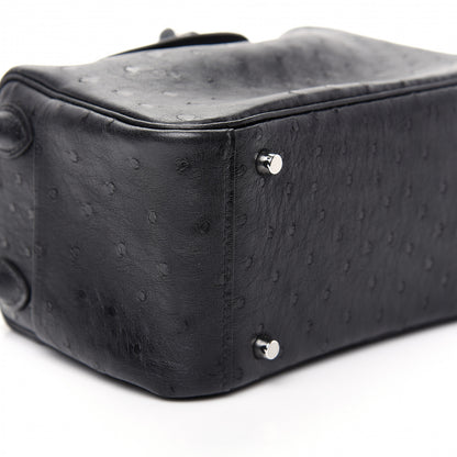 Hermes Ostrich Mini Lindy 20 Black 6 of 9