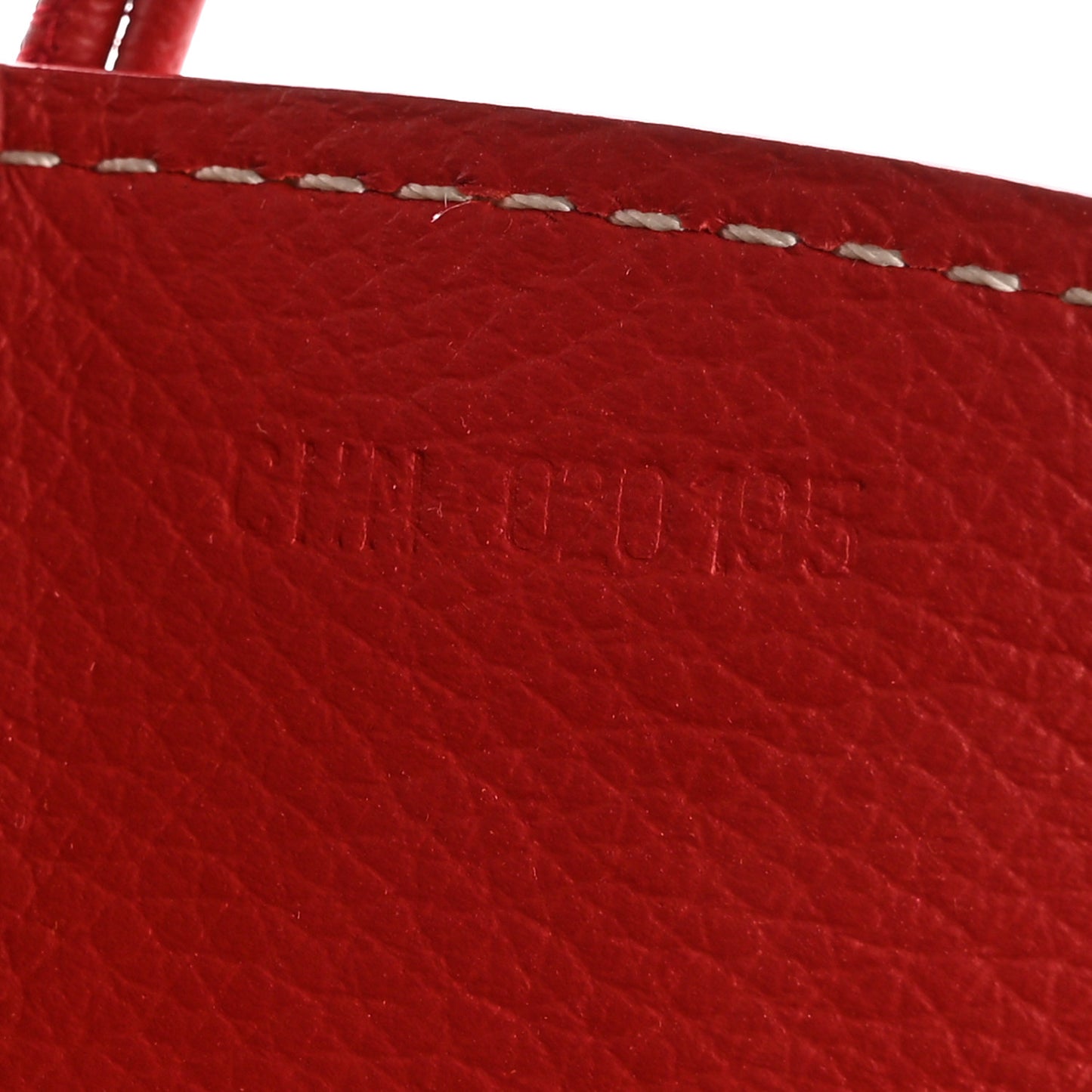Calfskin Bag Clip Red