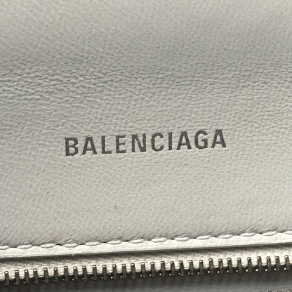 Balenciaga Calfskin Crocodile Embossed Small Hourglass Top Handle Bag White 6 of 14