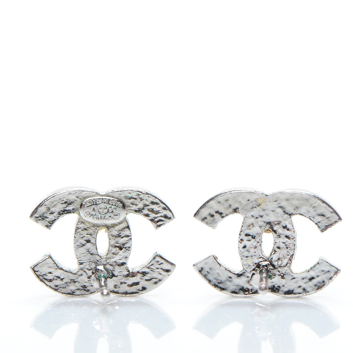 Crystal Timeless CC Earrings Silver