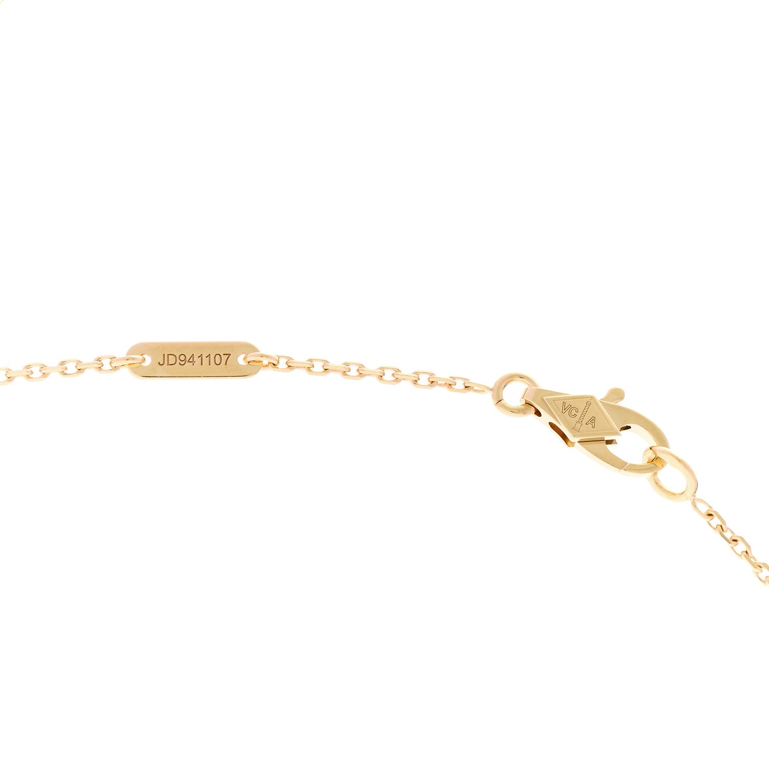 Van Cleef & Arpels 18K Yellow Gold Mother of Pearl Sweet Alhambra Pendant Necklace 5 of 6