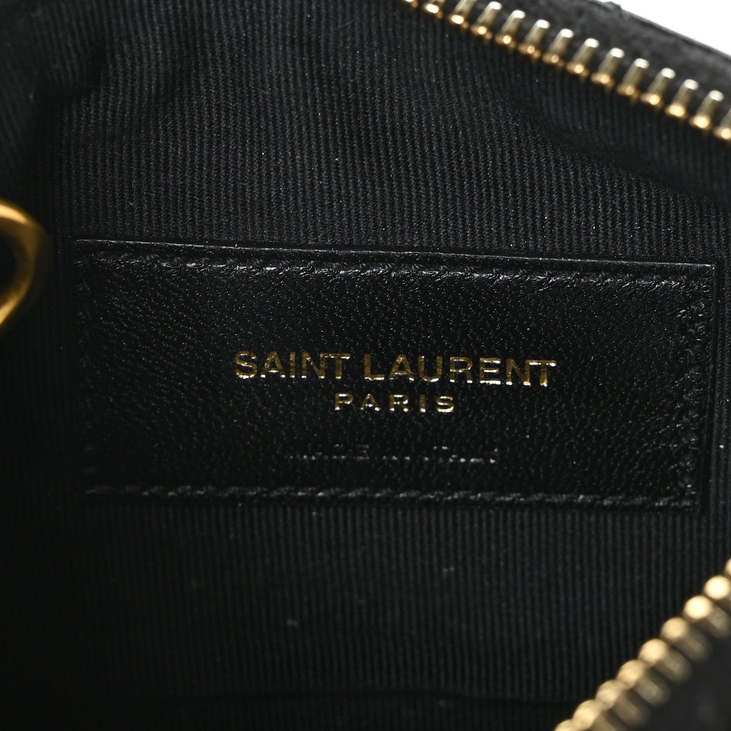 Saint Laurent Calfskin Matelasse Monogram Key Pouch Black 6 of 8