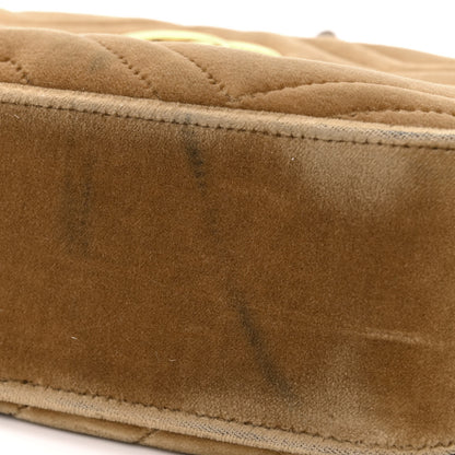 Gucci Velvet Matelasse Small GG Marmont Chain Shoulder Bag Taupe 14 of 14