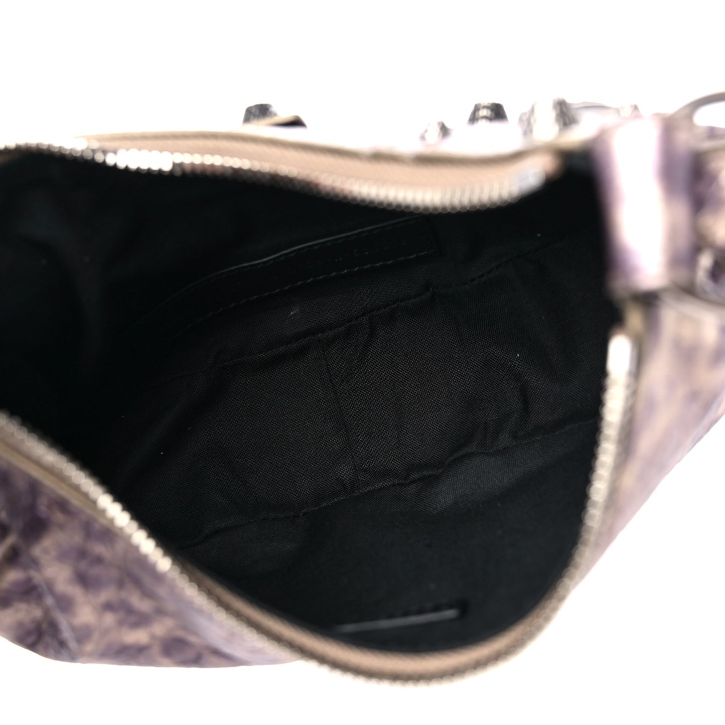 Metallic Agneau Arena Leopard Le Cagole Shoulder Bag XS Brown