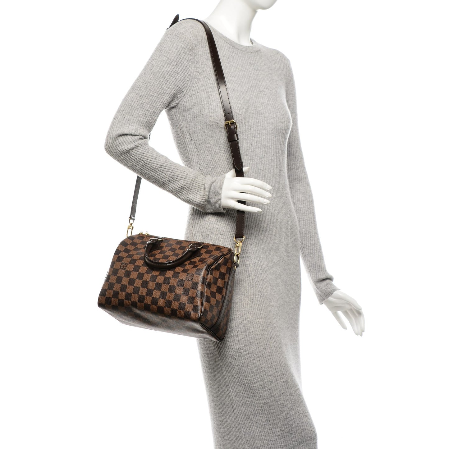 Damier Ebene Speedy Bandouliere 25