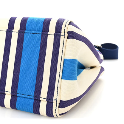 Miu Miu Canapa Vitello Striped Small Tote Turchese 10 of 10