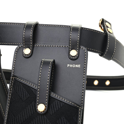 Fendi Calfskin Canvas Multi Accessory Belt Black 5 of 5