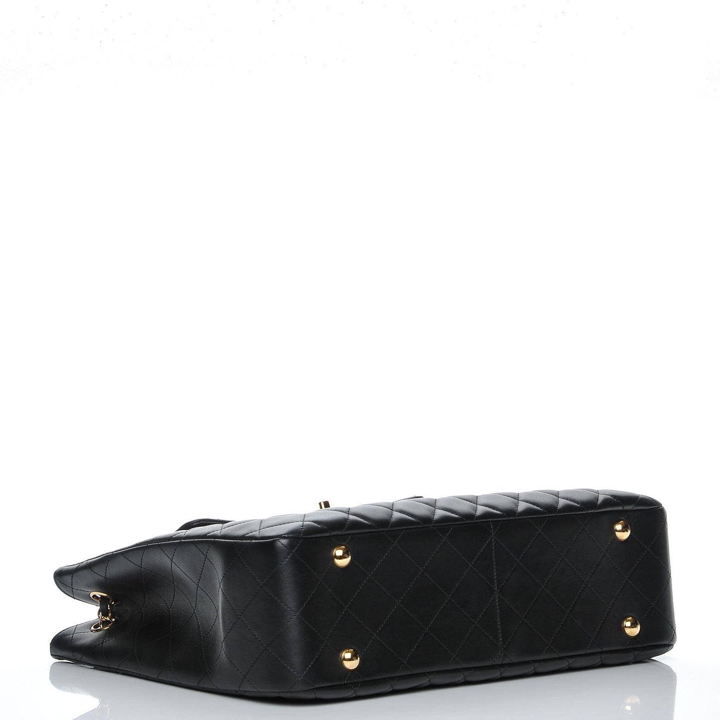 Calfskin Quilted Flap Tote Black