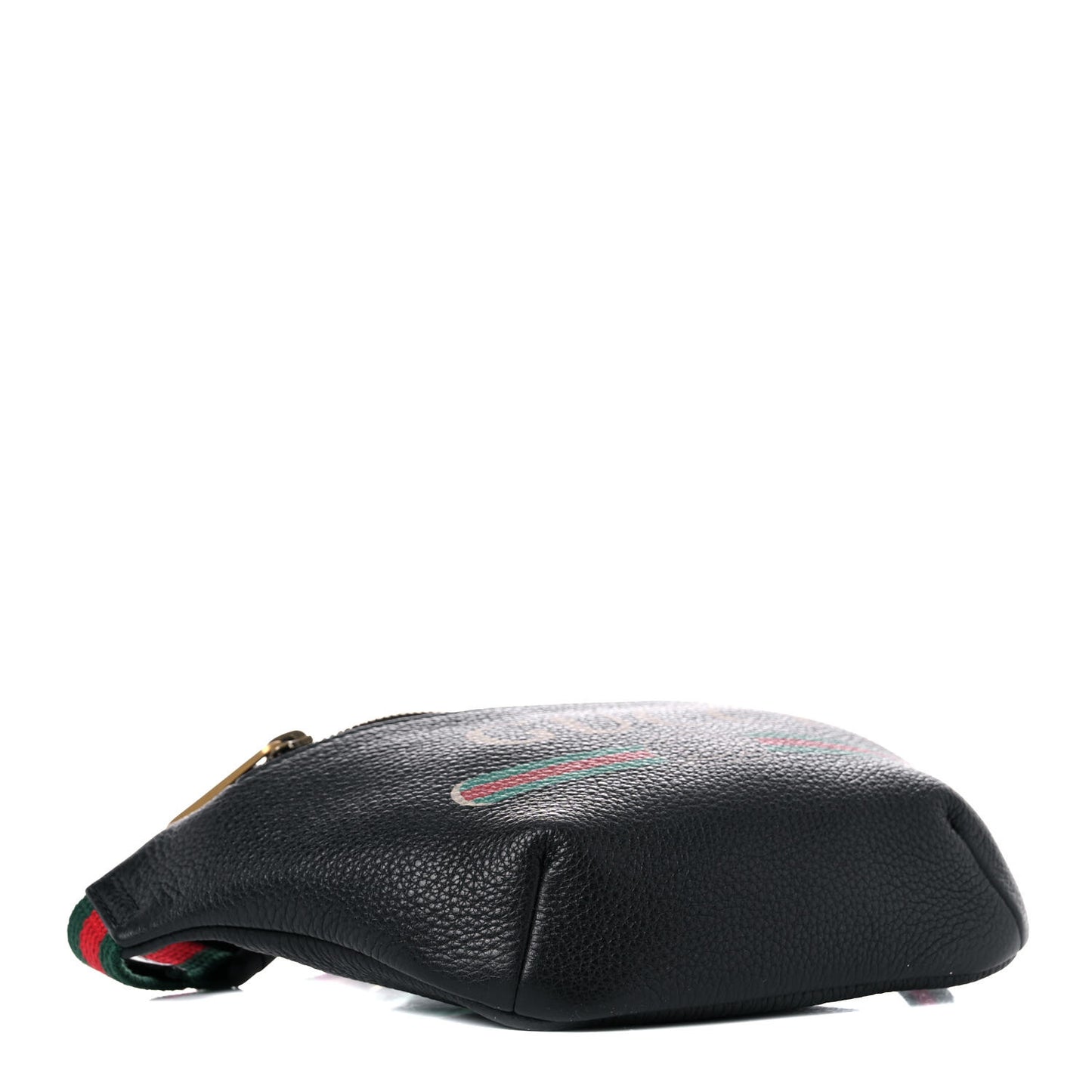 Grained Calfskin Small Logo Belt Bag Black