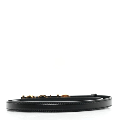 Gucci Plutone Calfskin Gucci Buckle 20mm Thin Belt 75 30 Black 2 of 5