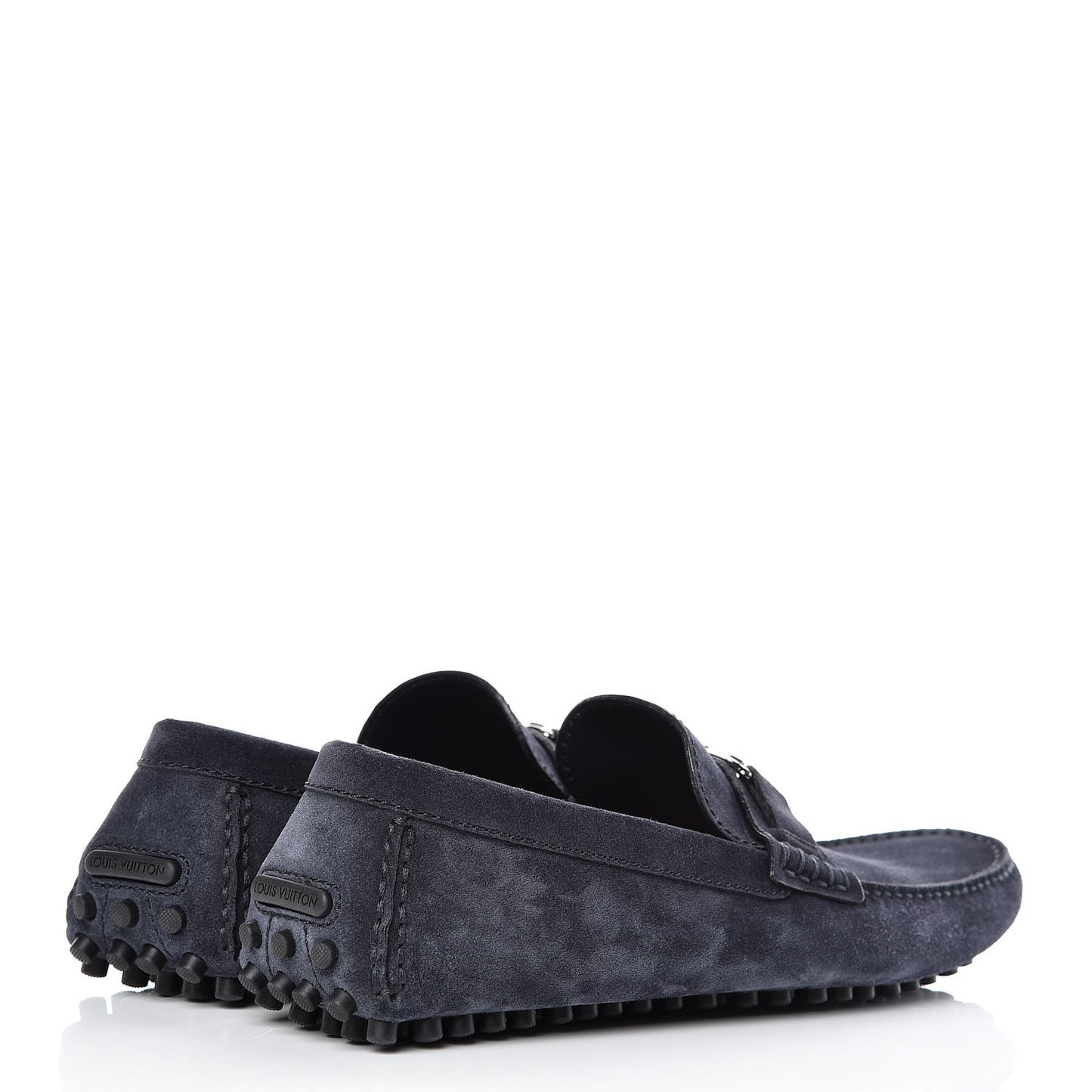 Suede Calfskin Mens Hockenheim Moccasin Loafers 9.5 Blue