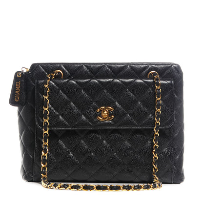 Chanel Caviar Quilted Shoulder Bag Black 1 of 9