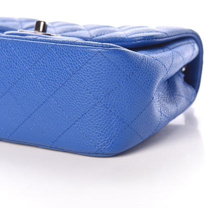 Chanel Caviar Quilted Mini Square Flap Blue 10 of 11