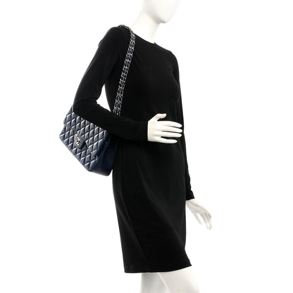 Chanel Caviar Quilted Jumbo Double Flap Navy Blue 2 of 7