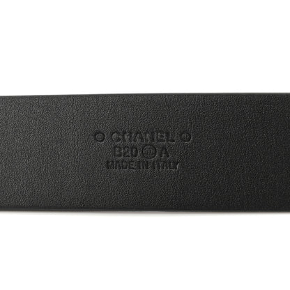 Chanel Calfskin Paris Button CC Belt 90 36 Black 5 of 8