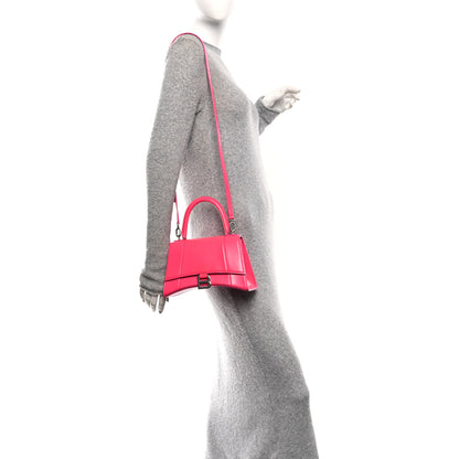 Balenciaga Shiny Box Calfskin Small Hourglass Top Handle Bag Acid Fuchsia 2 of 11