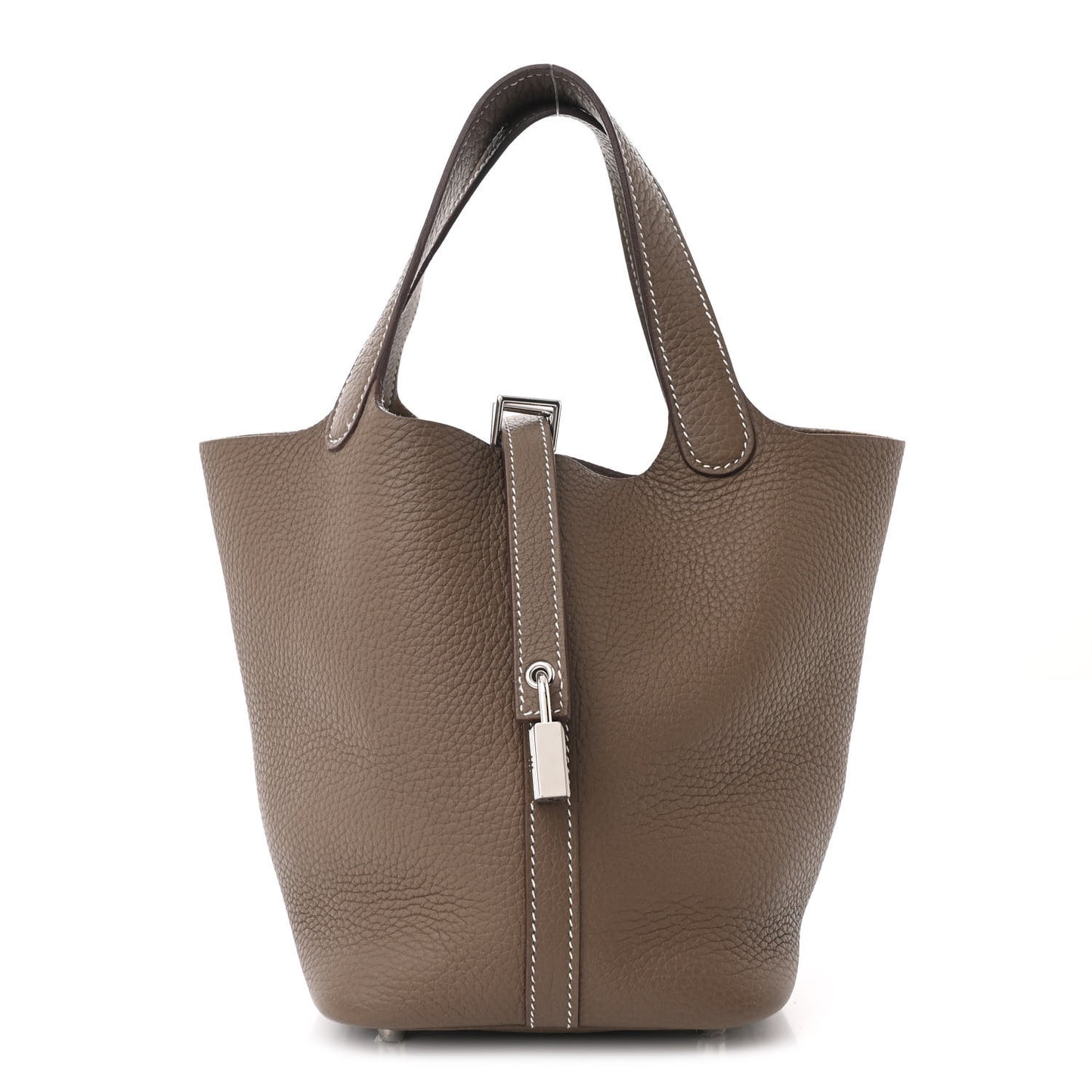 Taurillon Clemence Picotin Lock 18 PM Etoupe