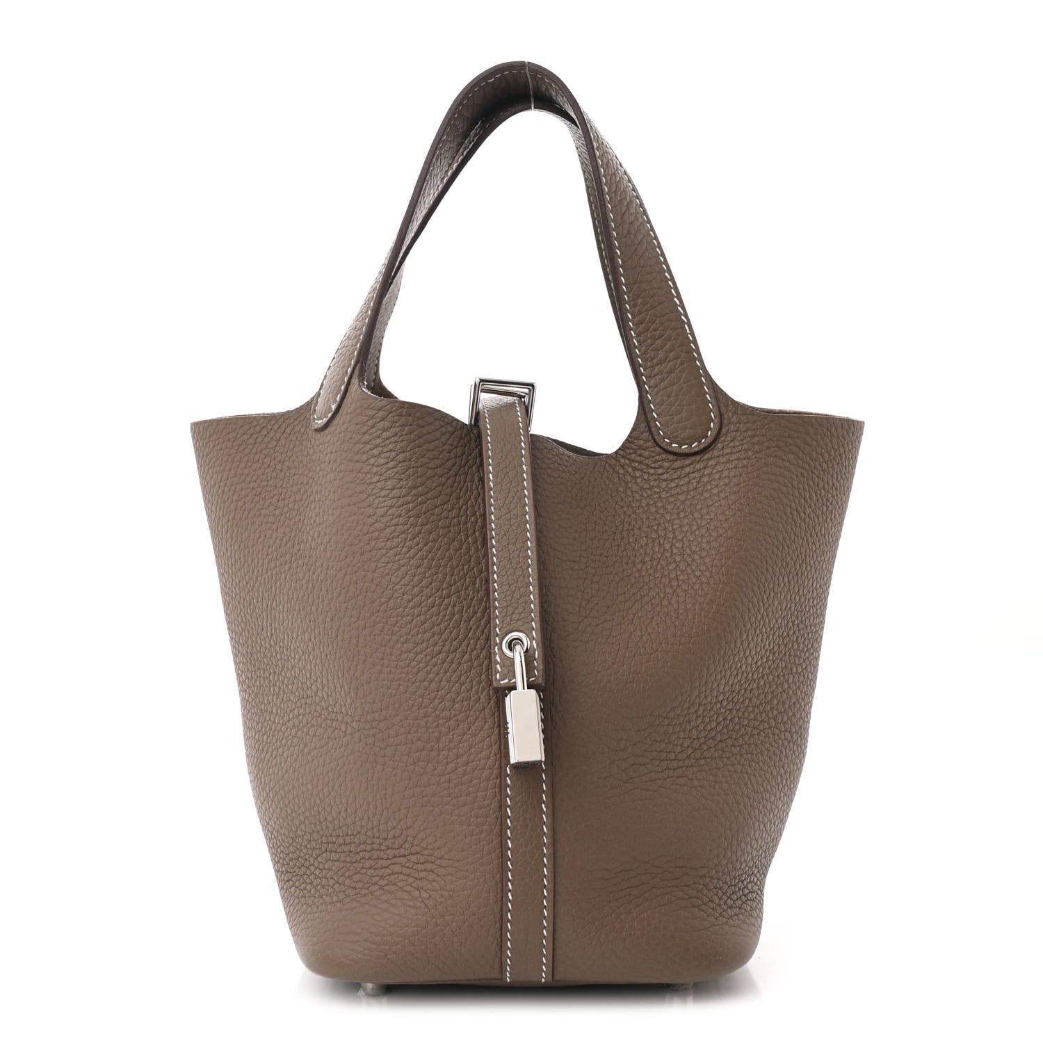 Hermes Taurillon Clemence Picotin Lock 18 PM Etoupe 1 of 10