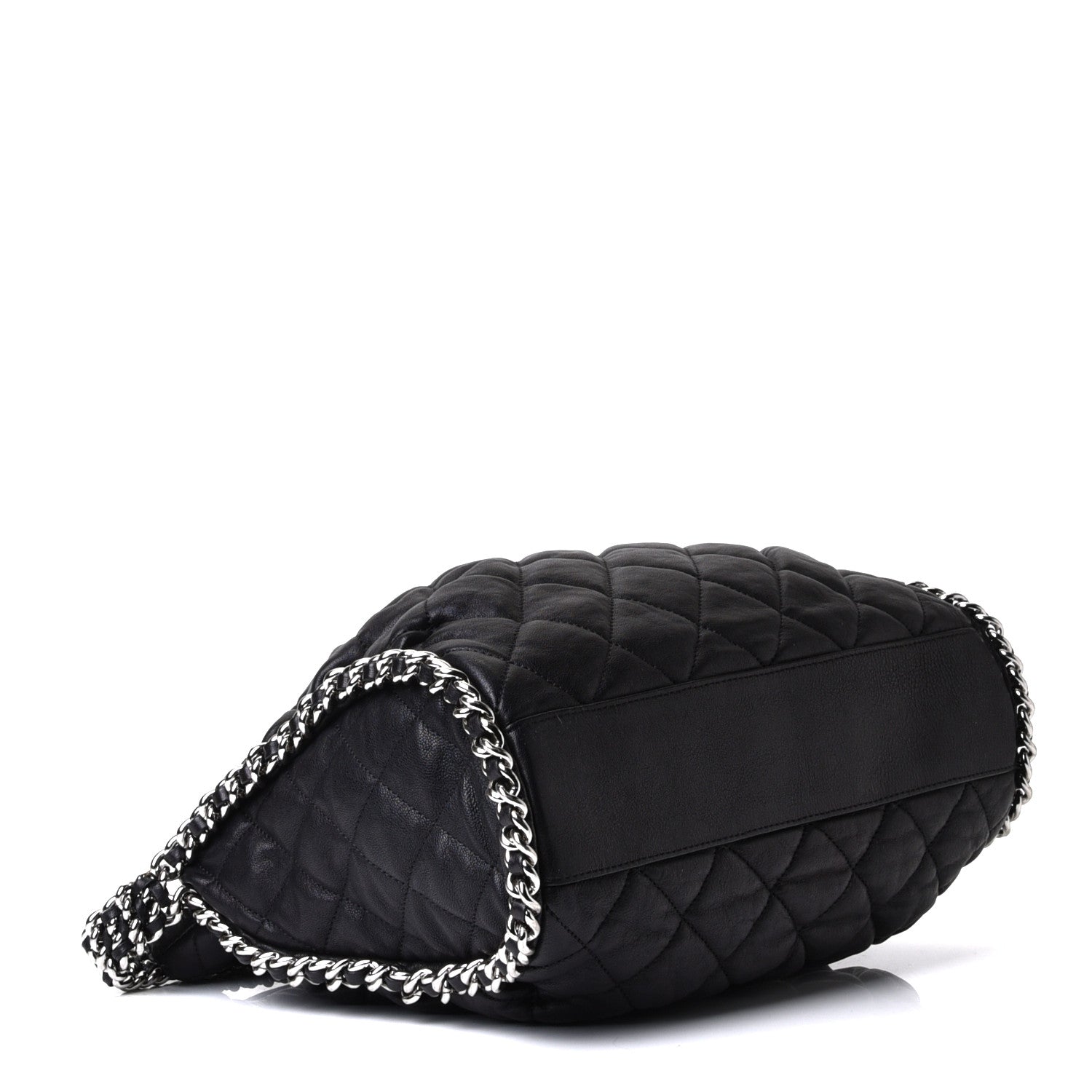 Chanel Washed Lambskin Chain Around Hobo Black 6 of 10
