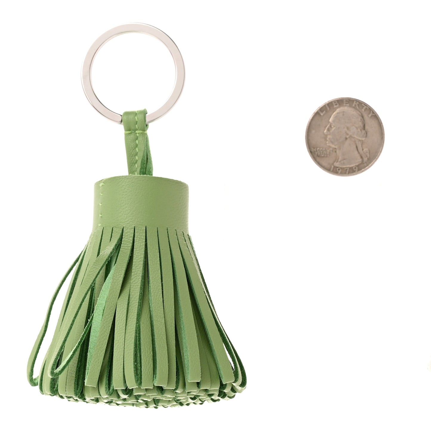Lambskin Carmen Tassel Key Holder Vert Criquet