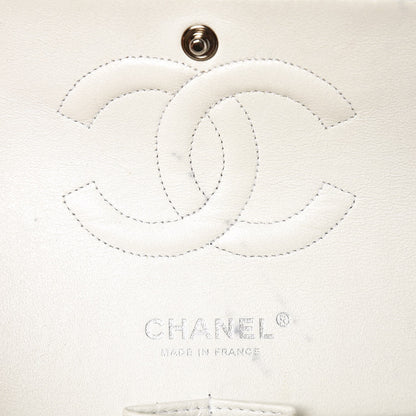 Chanel Caviar Quilted Medium Double Flap Bijoux Chain White 12 of 16