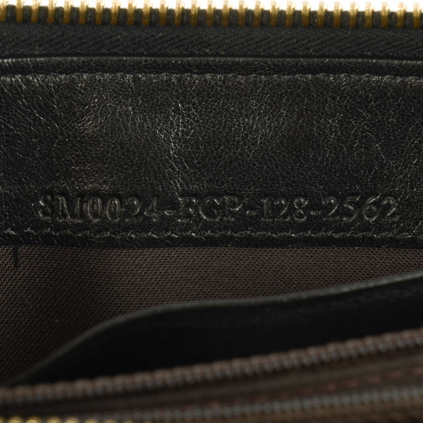 Coated Canvas Zip Around Wallet Black
