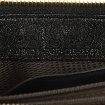 Fendi Coated Canvas Zip Around Wallet Black 7 of 9
