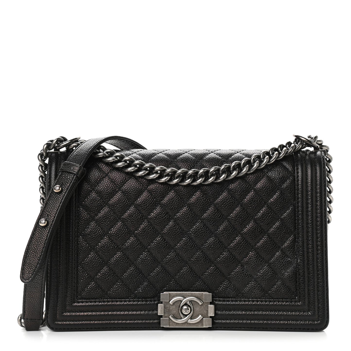 Caviar Quilted New Medium Boy Flap Black