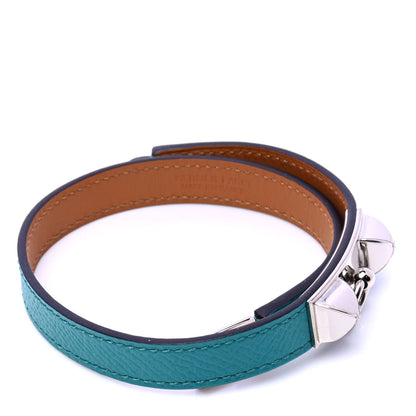 Hermes Epsom Rivale Double Tour Bracelet S Bleu Paon 3 of 6