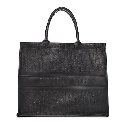 Christian Dior Oblique Calfskin Embossed Book Tote Black 1 of 12