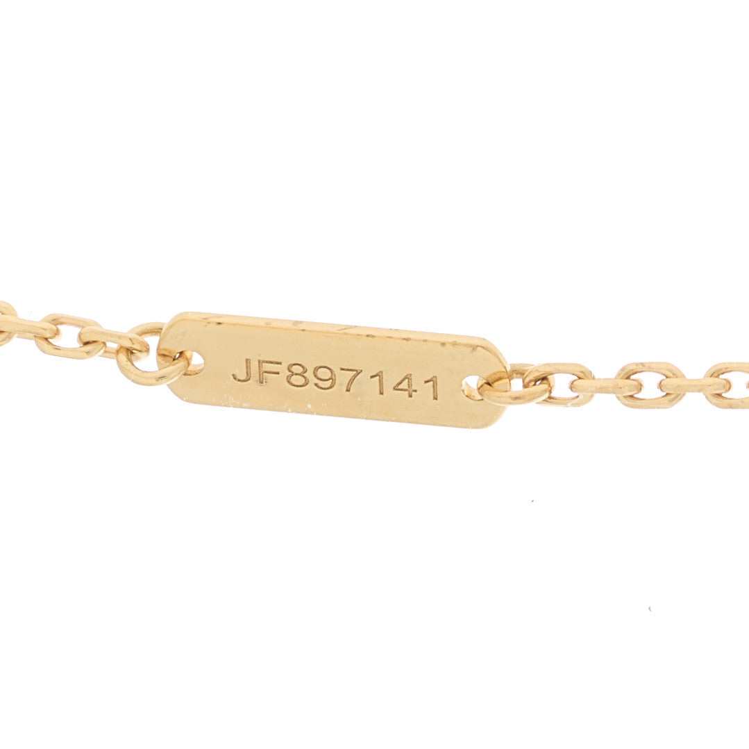 Van Cleef & Arpels 18K Yellow Gold Tiger Eye Vintage Alhambra Pendant Necklace 4 of 6