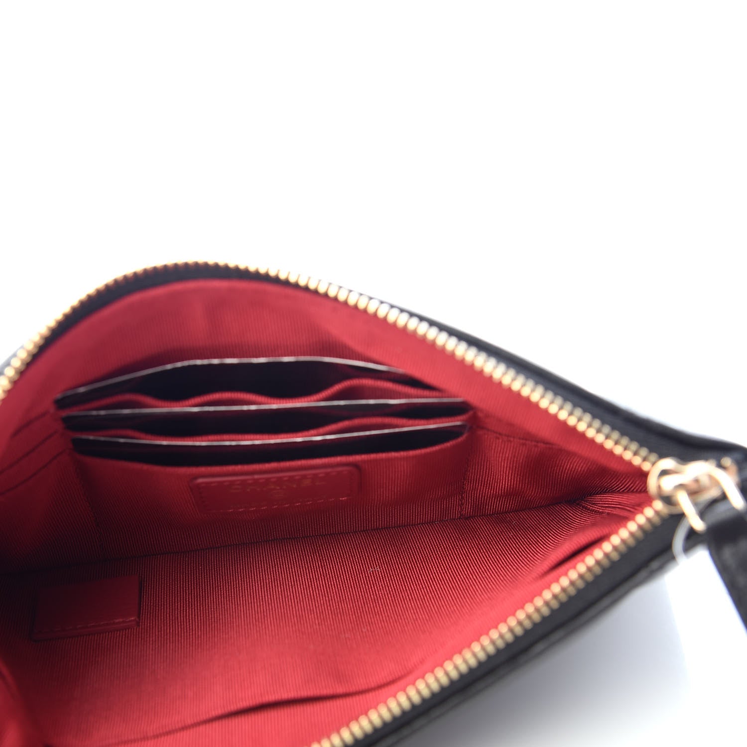Chanel Shiny Goatskin Quilted Small Chanel 19 Pouch Black 5 of 7