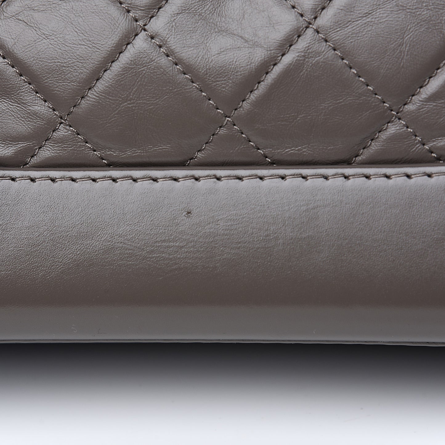Aged Calfskin Quilted Small Gabrielle Hobo Grey