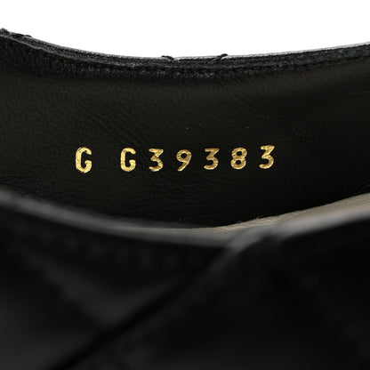Chanel Lambskin Patent Quilted Cap Toe Mary Jane Flats 38 Black 8 of 11