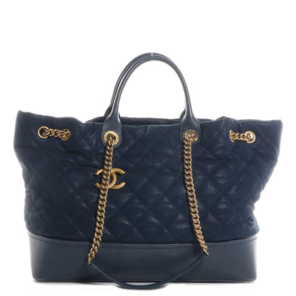 Chanel Iridescent Grained Calfskin Large Tote Blue 1 of 7
