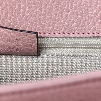 Gucci Dollar Calfskin Interlocking G Shoulder Bag Soft Pink 7 of 9