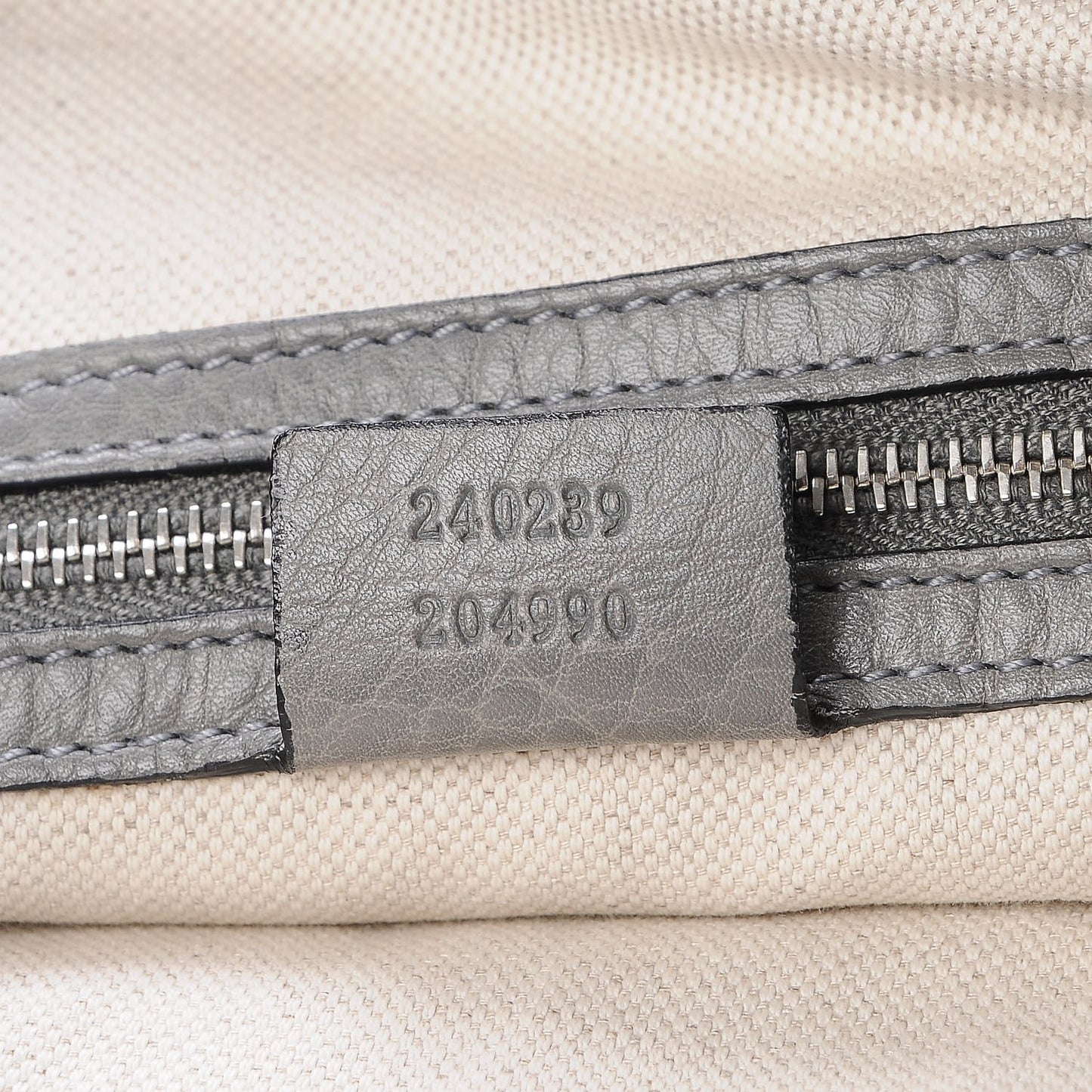 Calfskin Large Techno Horsebit Hobo Grey