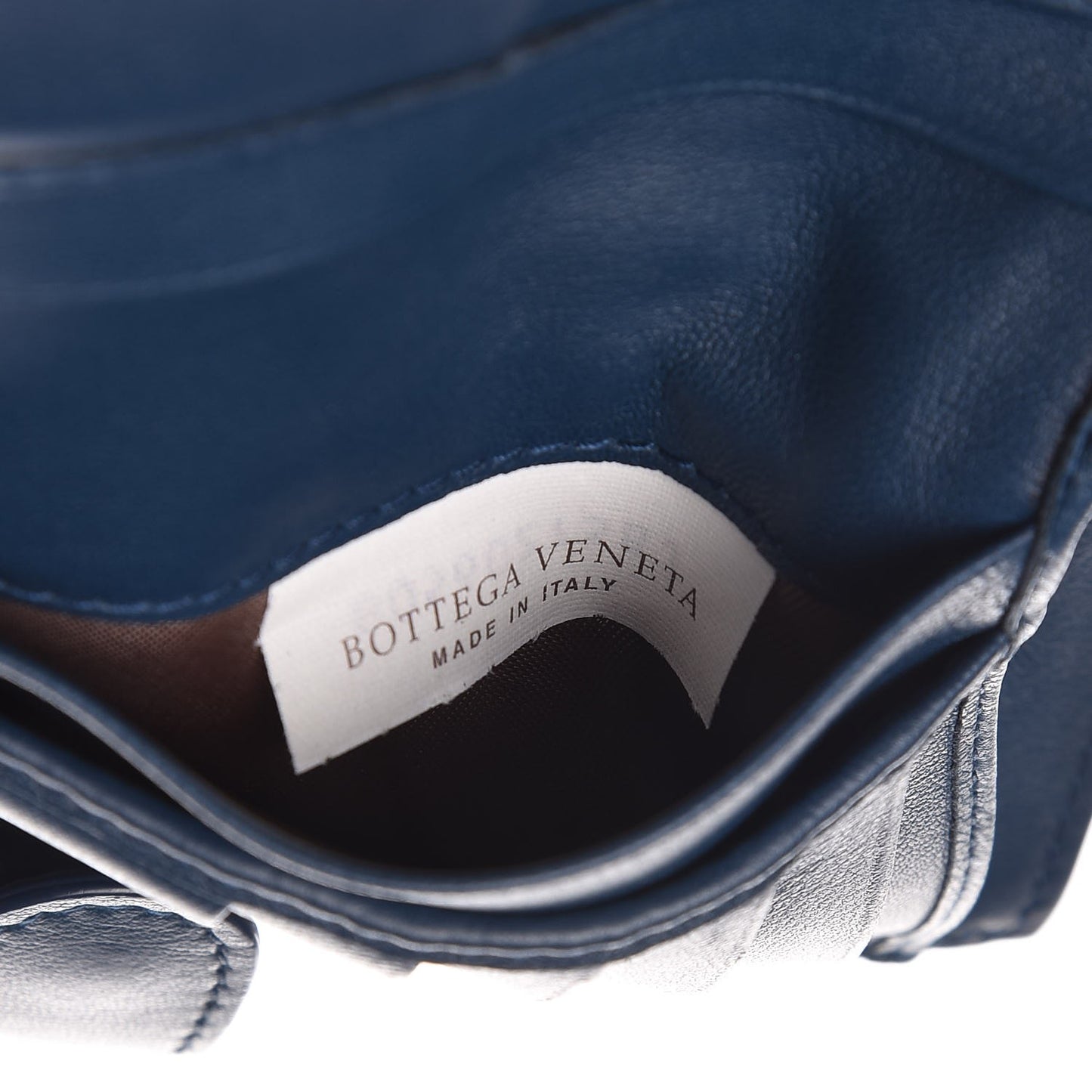 Nappa Intrecciato Continental Wallet Baltic Blue