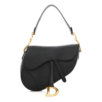 Christian Dior Grained Calfskin Saddle Bag Black 1 of 10