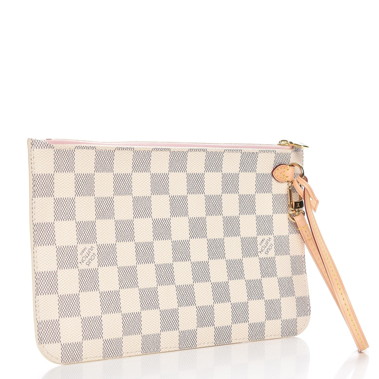 Louis Vuitton Damier Azur Neverfull MM GM Pochette Rose Ballerine 3 of 8