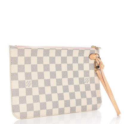 Louis Vuitton Damier Azur Neverfull MM GM Pochette Rose Ballerine 3 of 8