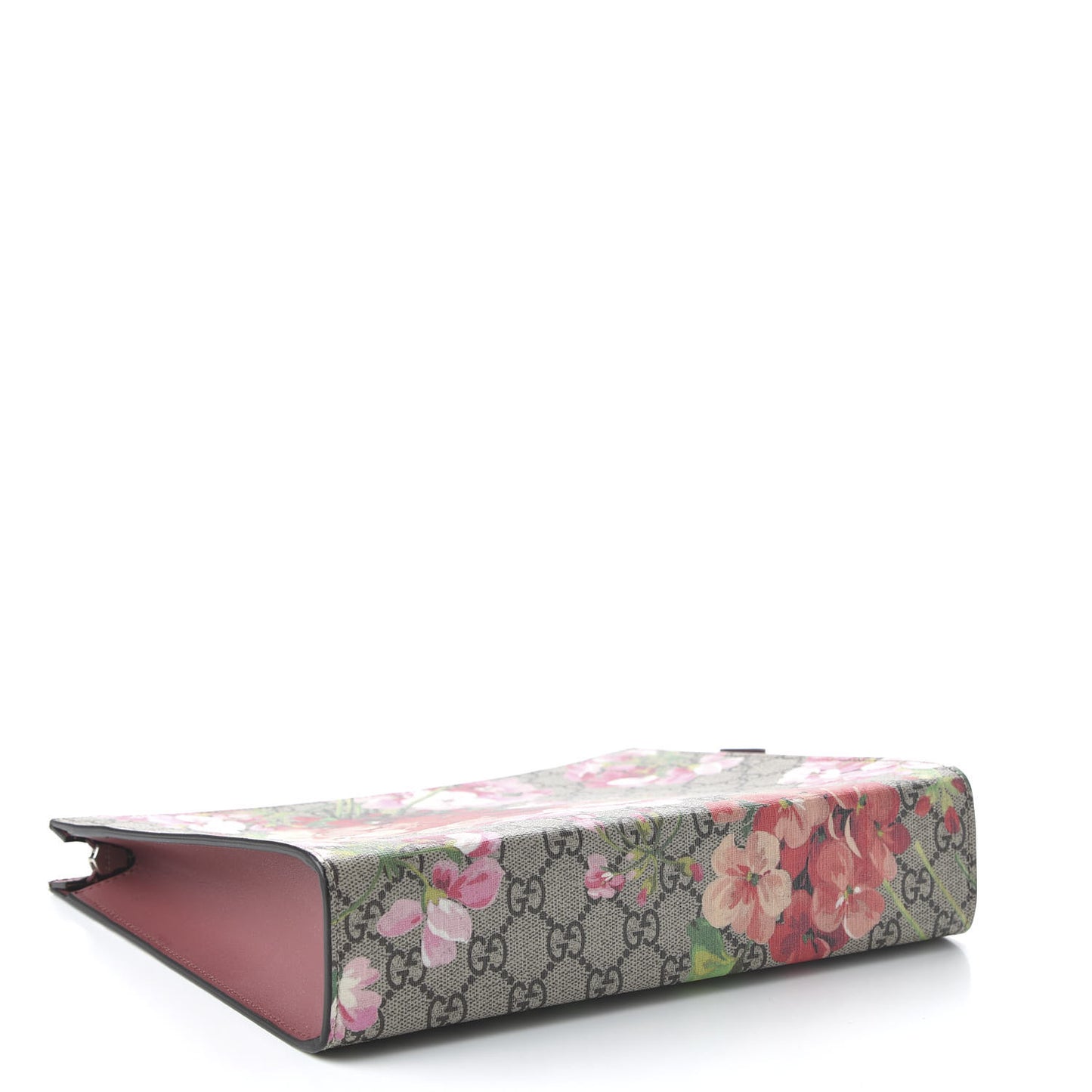 GG Supreme Monogram Blooms Large Cosmetic Case Beige Multicolor Dry Rose