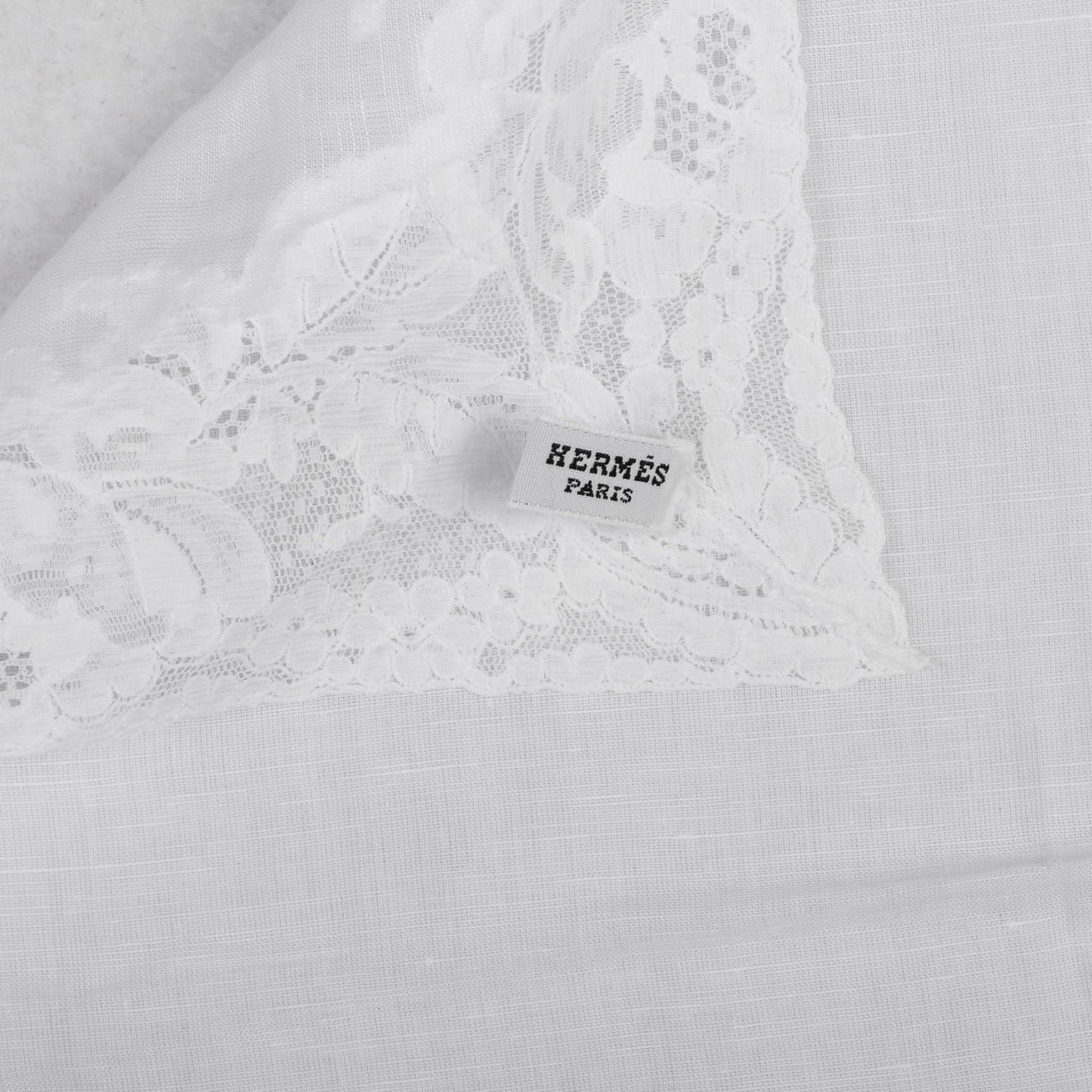 Cotton Lace Handkerchief Scarf White