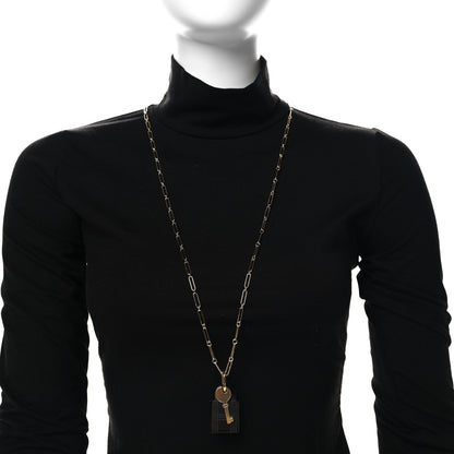 Hermes Permabrass Buffalo Horn Amulette Padlock Large Pendant Necklace 2 of 5