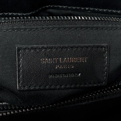Saint Laurent Calfskin Y Quilted Monogram Monochrome Medium Loulou Chain Satchel Black 7 of 13